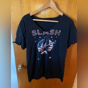 Slash 2015 World on Fire Tour Shirt *flaws and modified neckline*